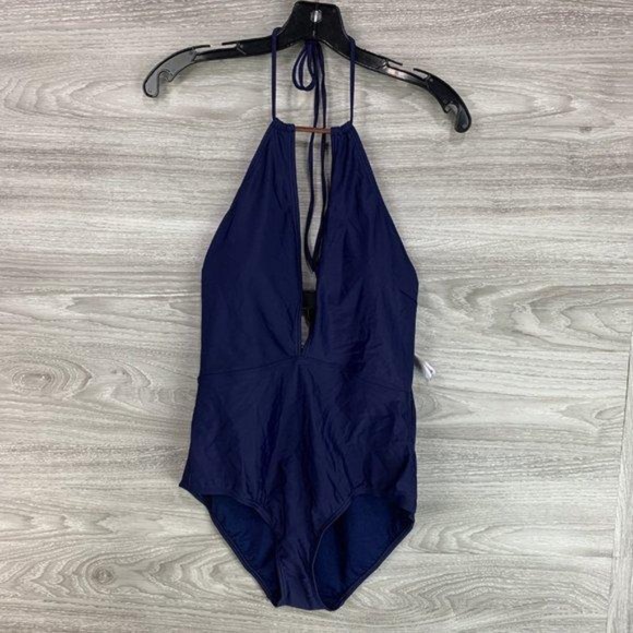 Ted Baker Pikaa Navy Halter Swimsuit - Picture 1 of 4
